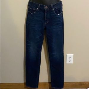 American Eagle Distressed Tomgirl Jeans 0 Long